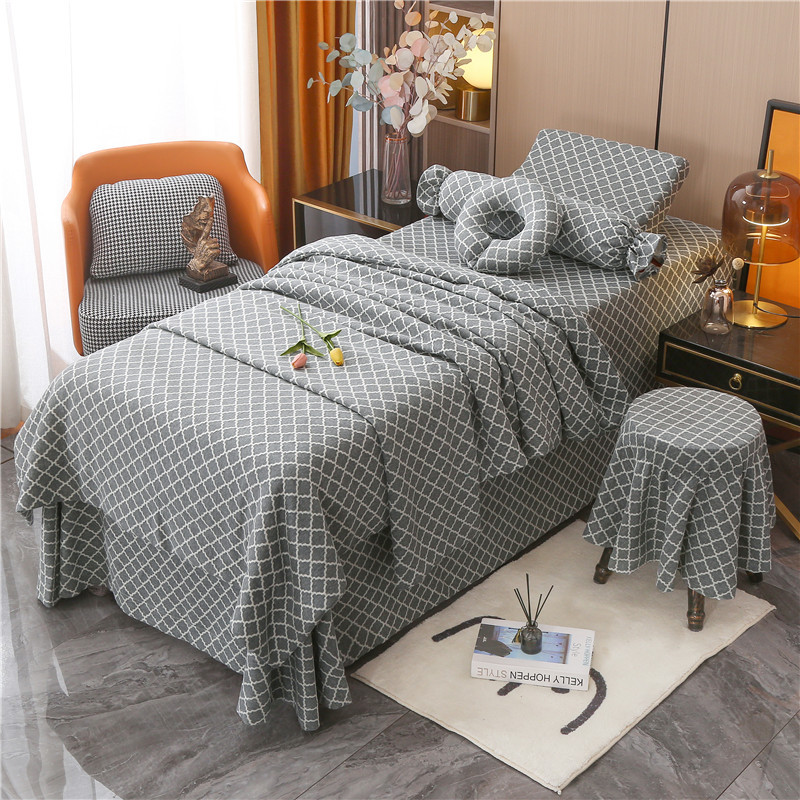 雲朵系列|針織棉|網格紋-01|美容床罩組 Cloud Collection|Knitted Cotton|Lattice Pattern-01|Bedding Sets