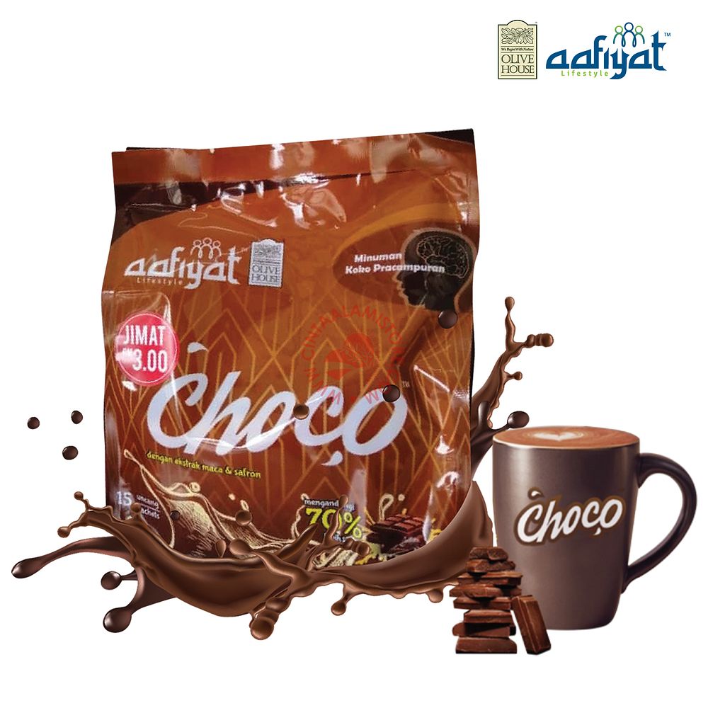 Minuman Koko Pracampuran Choco dengan Ekstrak Maca & Safron