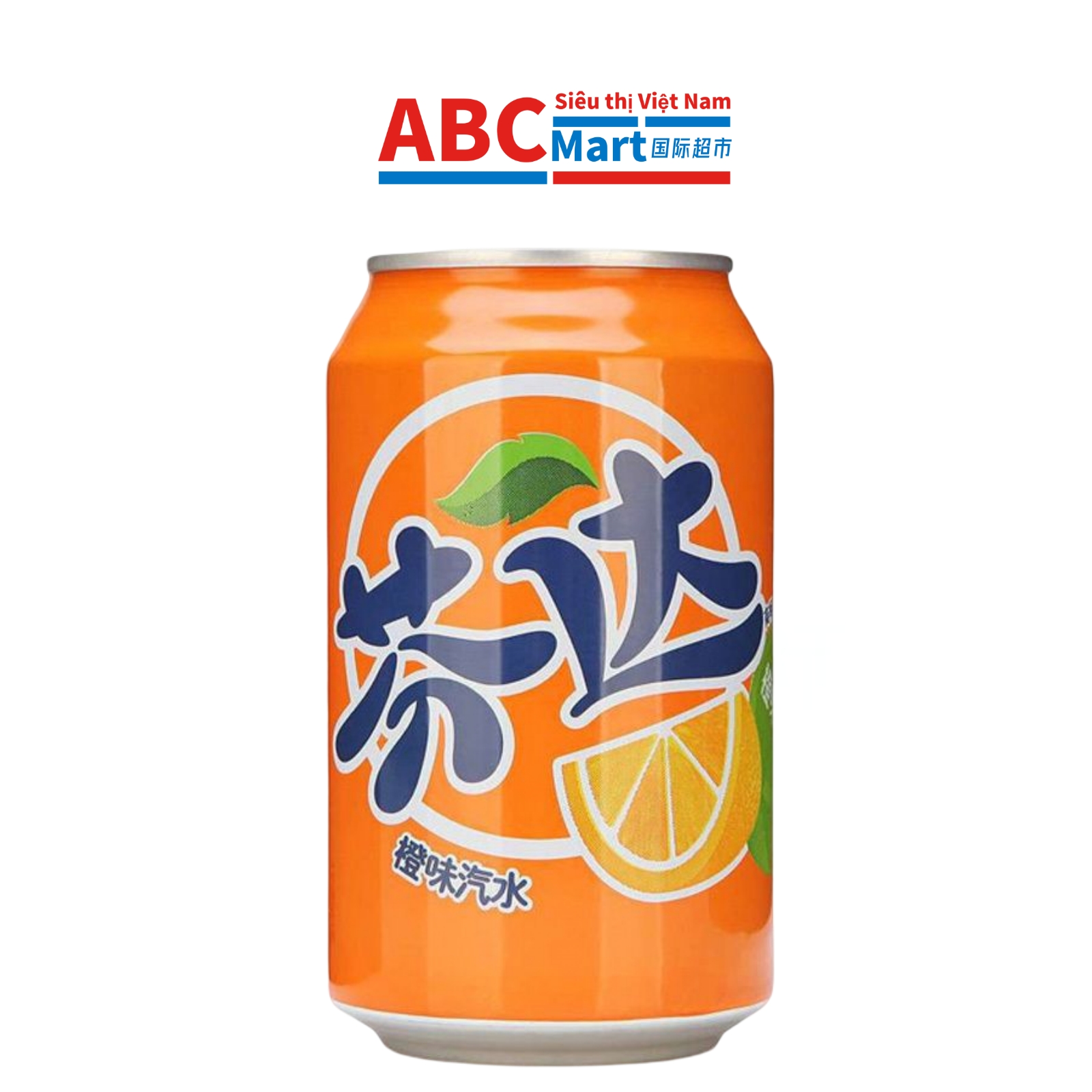 【中国-芬达橙味汽水330ml】整箱24罐 可口可乐出品橙汁碳酸饮料-ABCMart 国际超市