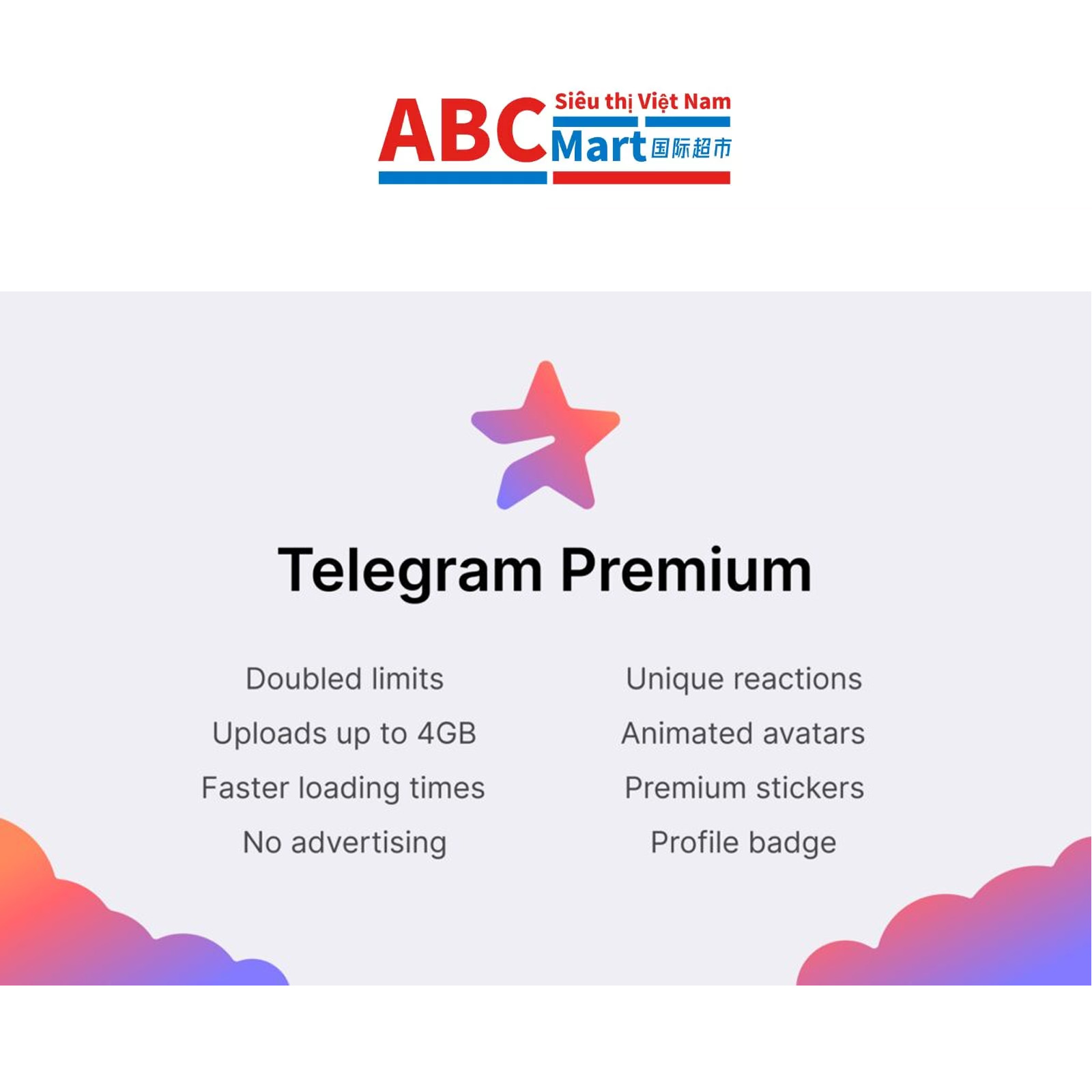 【Việt Nam-全球-Telegram会员充值】-ABCMart 国际超市