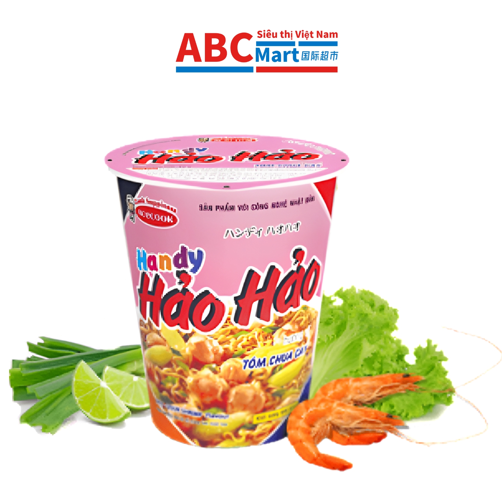 【Việt Nam-Mì Handy Hảo Hảo tôm chua cay ly 67g】越南好好酸辣虾方便面杯装-ABCMart 国际超市