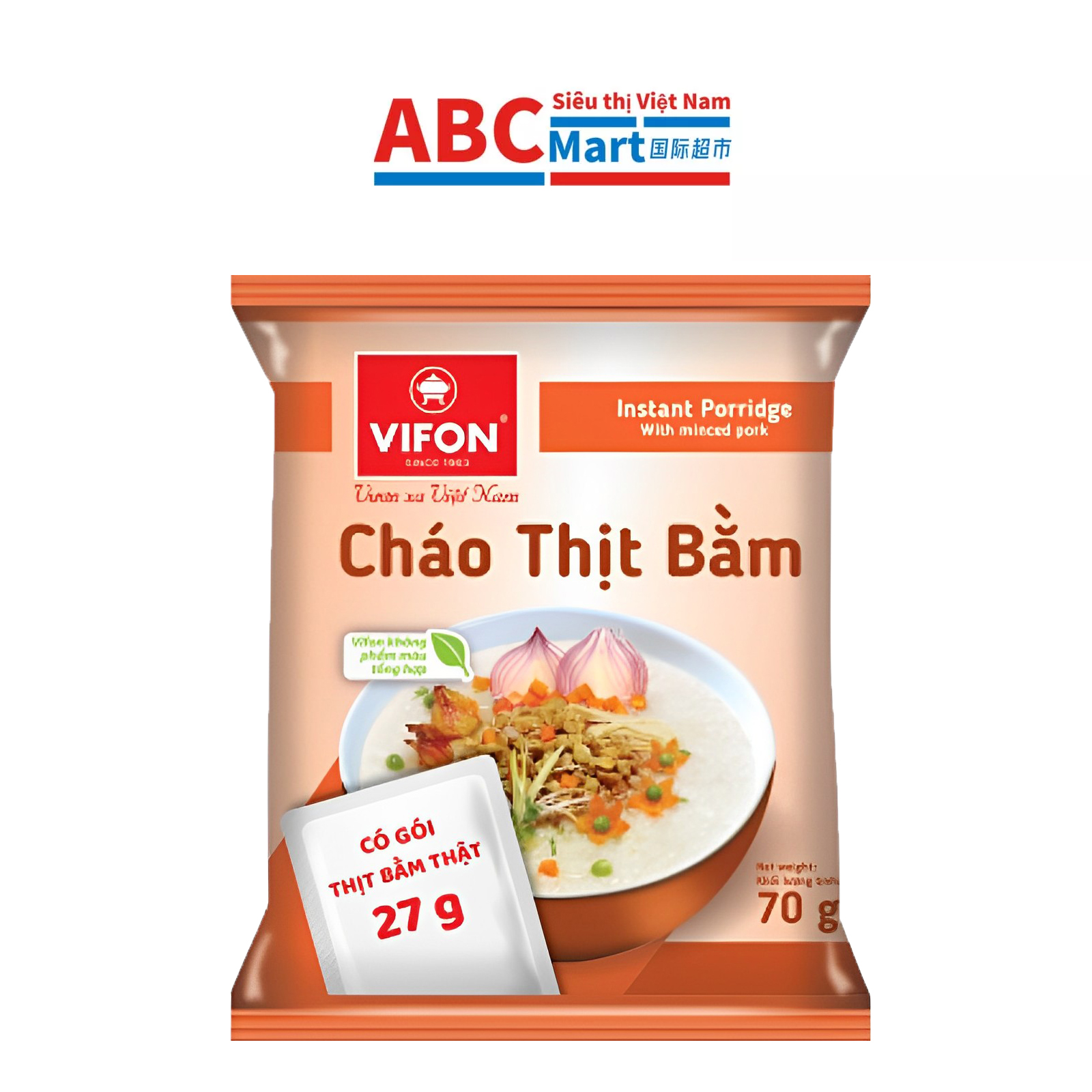【Việt Nam-Cháo Thịt Bằm VIFON 70g】方便速食粥肉粥-ABCMart 国际超市