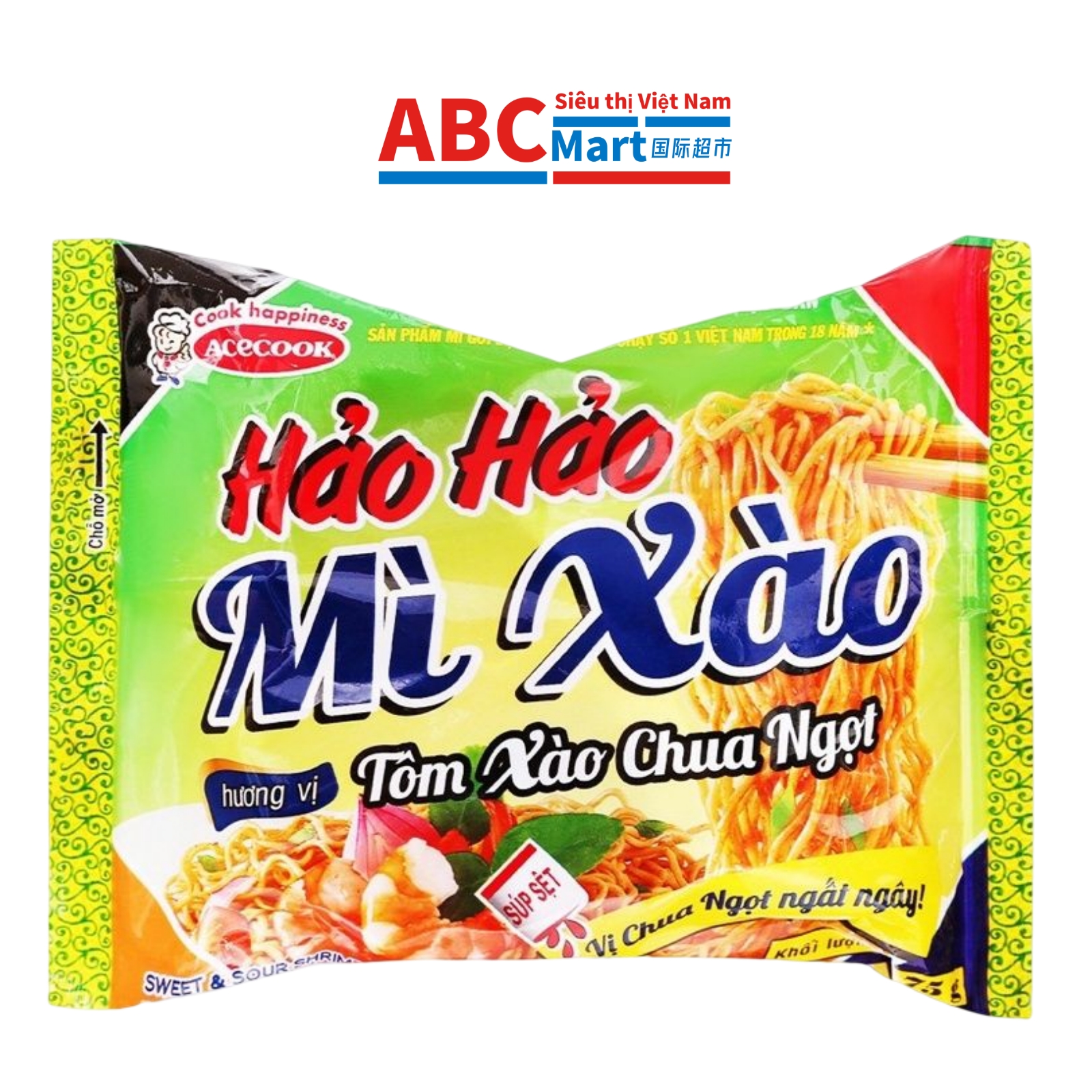 【Việt Nam-Mì xào Hảo Hảo tôm chua ngọt 75g】好好糖醋虾炒面-ABCMart 国际超市