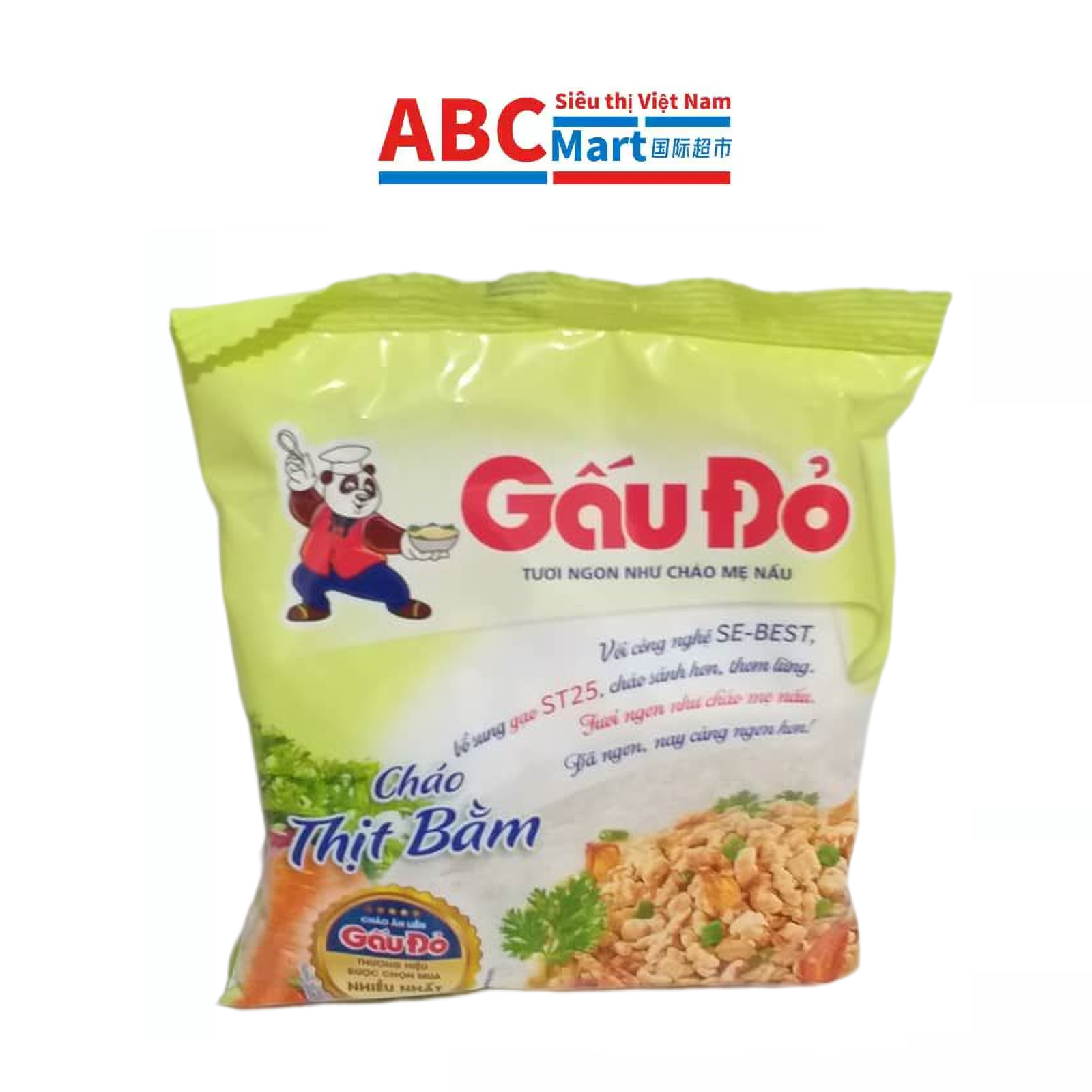 【Việt Nam- Cháo gấu đỏ 50g 】小熊粥 肉粥方便速食粥-ABCMart 国际超市