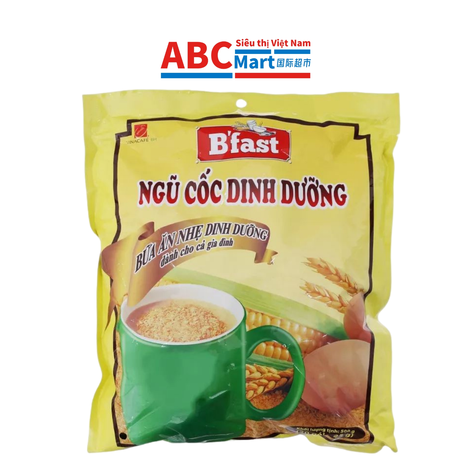 【Việt Nam-Ngũ cốc dinh dưỡng Vinacafé B’fast bịch 500g】营养麦片500g-ABCMart 国际超市