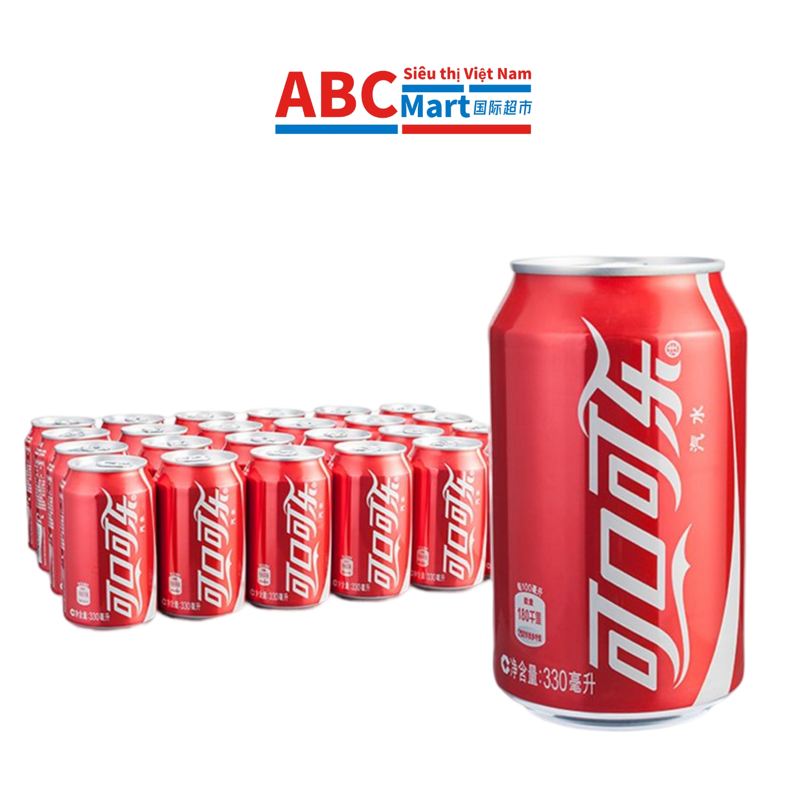 【中国-可口可乐330ml】整箱24罐-ABCMart 国际超市