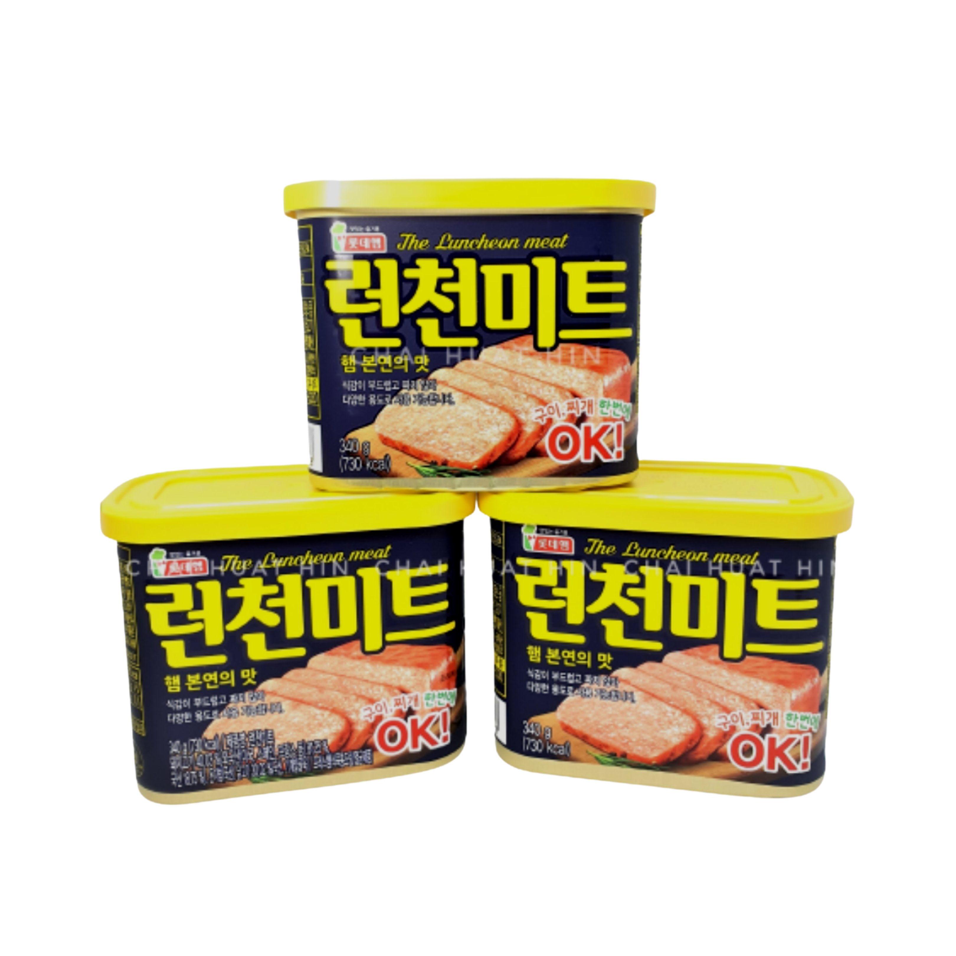 Lotte Pure Pork OK Luncheon Meat Promo Set [340g x 3 can]