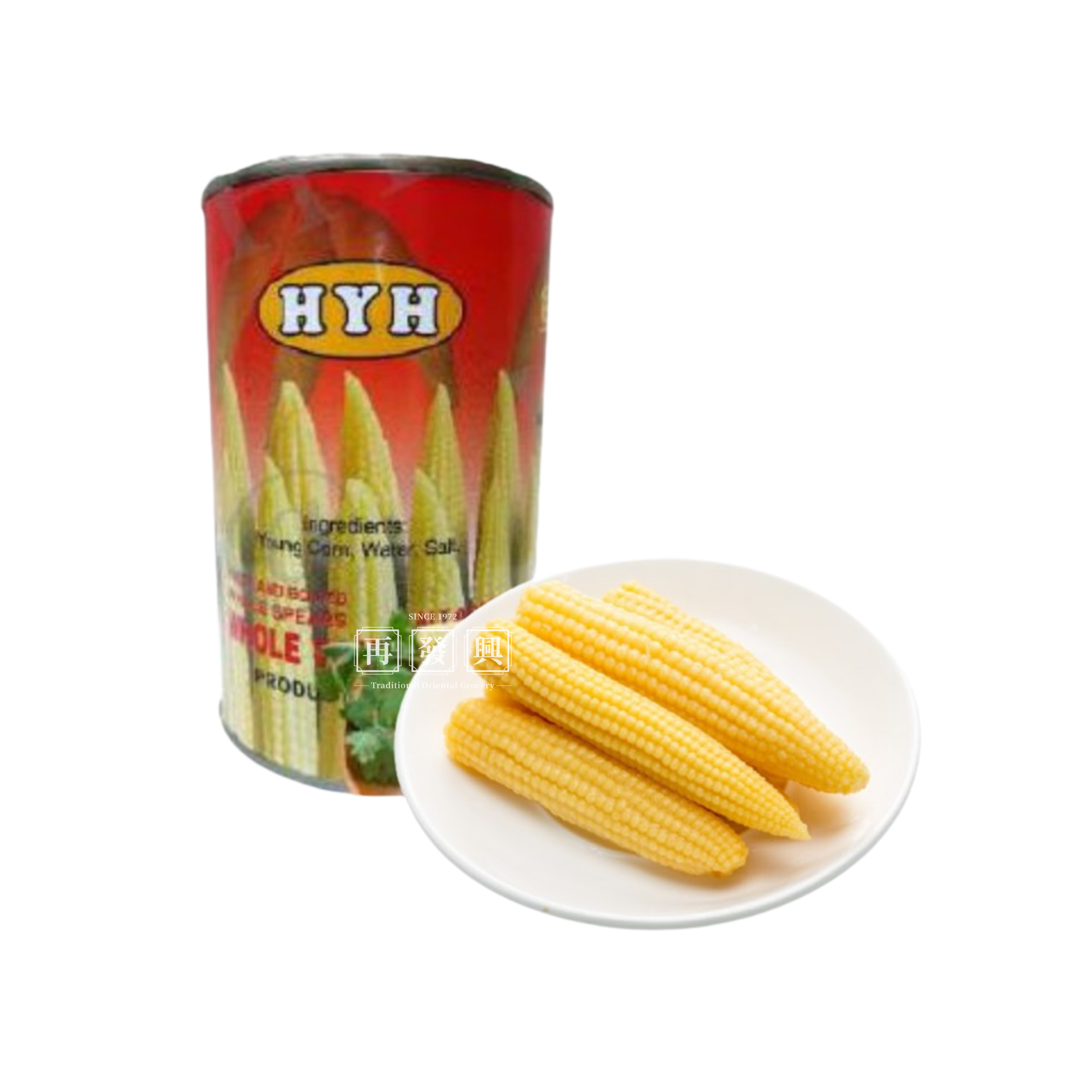 HYH Brand Whole Young Corn 425g