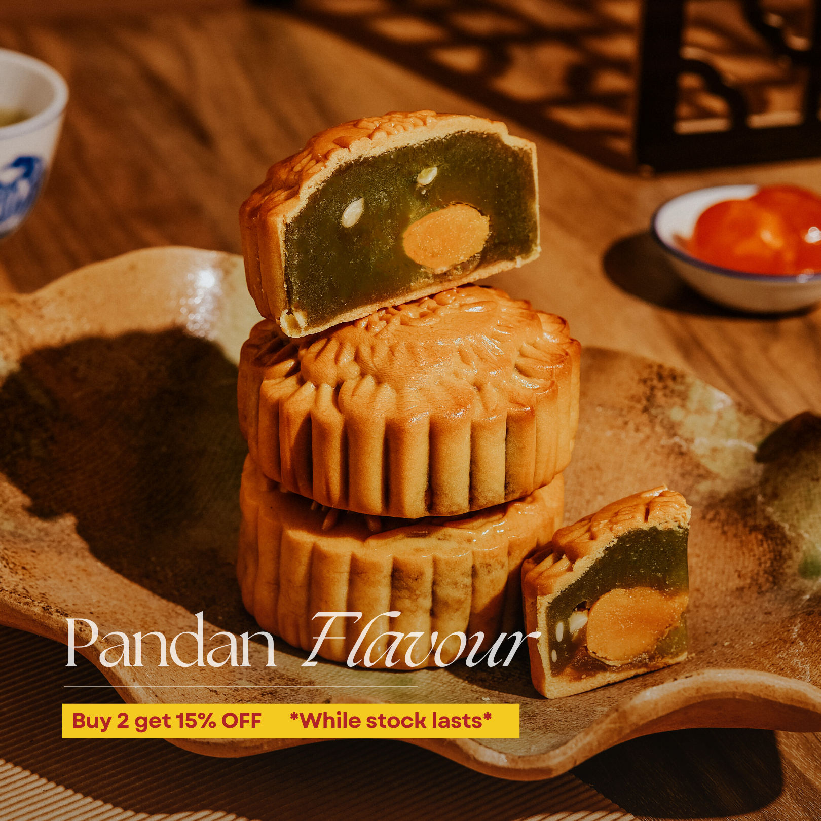 Low Sugar Pandan Pure Lotus Paste (Single Yolk) 斑斓低糖单黄