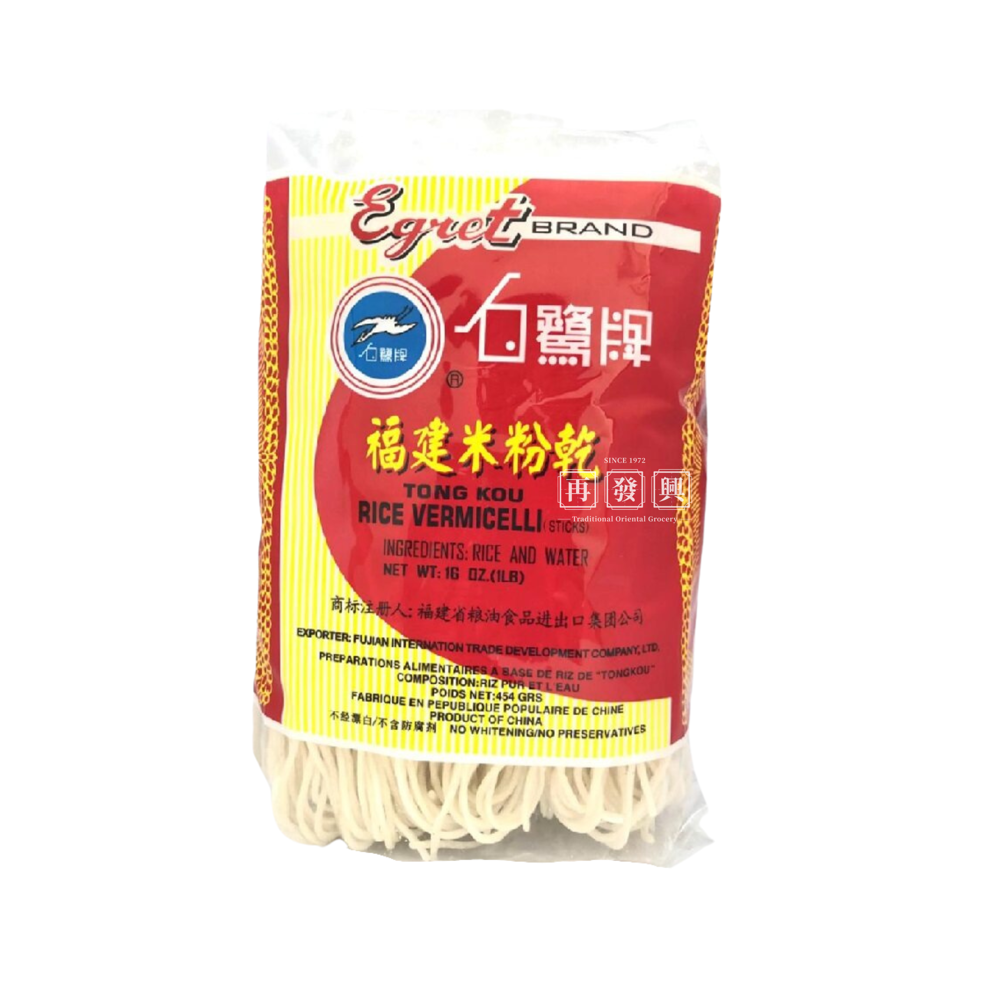 Egret Tong Kou Rice Vermicelli 454g