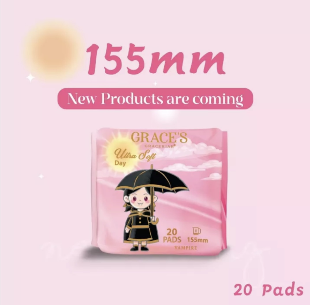 GRACE‘S Sanitary Pad 护垫A155mm（20片）原价RM18 | 20包优惠价RM10(一包) | 50包优惠价RM7 [批发价] 一包