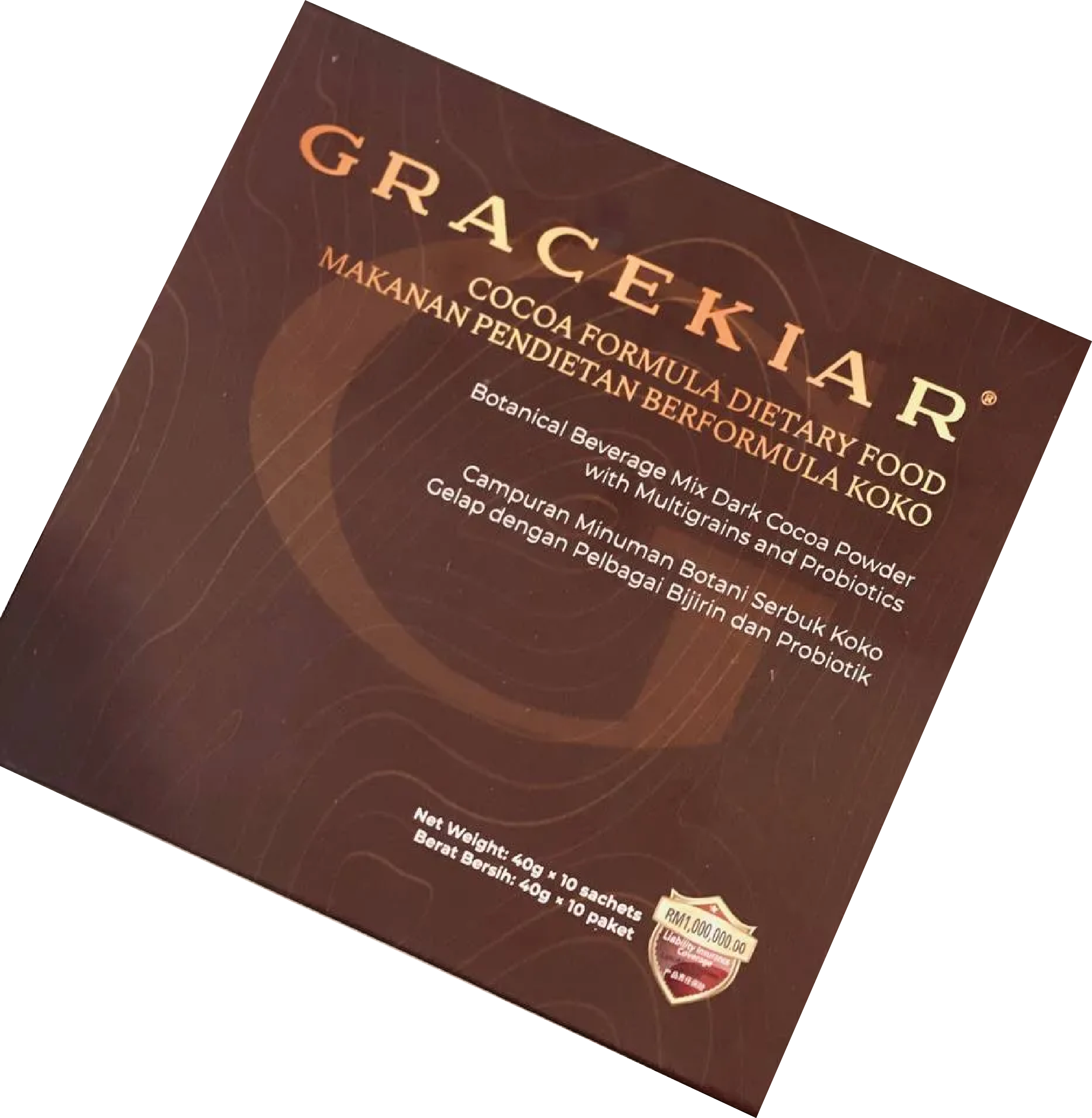 Gracekiar Cocoa Meal Replacement (GKC) 1 Box 盒装顶级可可代餐 （10包40g独立包装）| 1盒 原价RM62 | 发财价 RM38.88