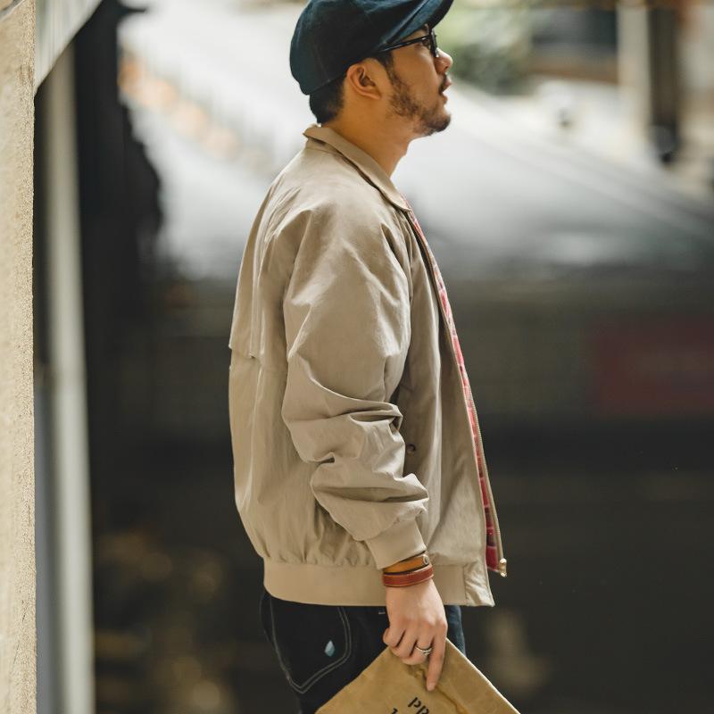 馬登工裝美式立領哈靈頓夾克G9短款機車拉鍊外套男潮-Retro's Wear