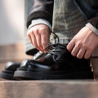 Derby Shoes Men's High-end Versatile Commuter Genuine Leather