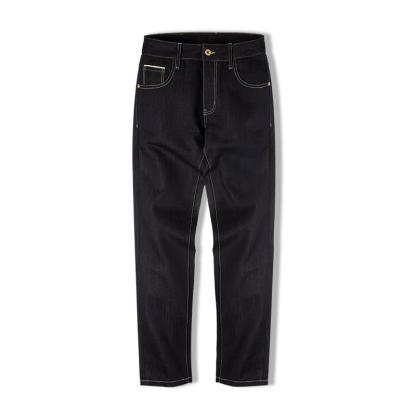 馬登工裝丹寧赤耳原牛牛仔褲刺繡高腰直筒長褲子男秋冬-Retro's Wear