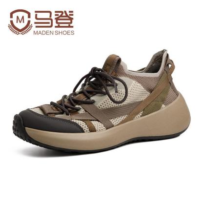 男鞋2022夏季新款透氣飛織鞋潮輕便休閑運動鞋慢跑軟底老爹鞋-Retro's Wear