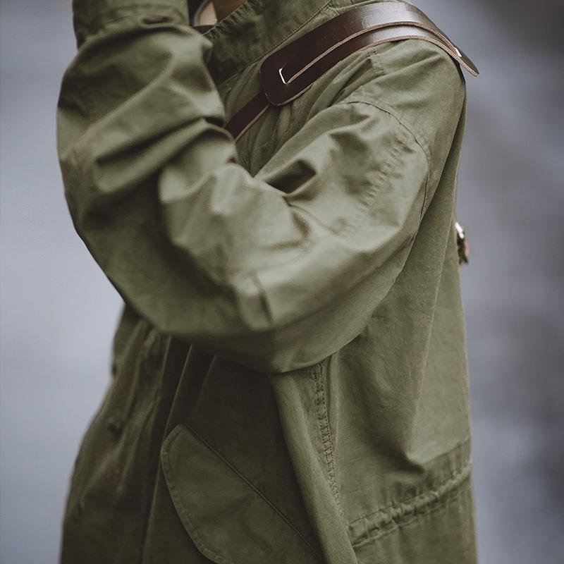 馬登工裝美式M51派克服魚尾風衣長款大衣斗篷外套男-Retro's Wear