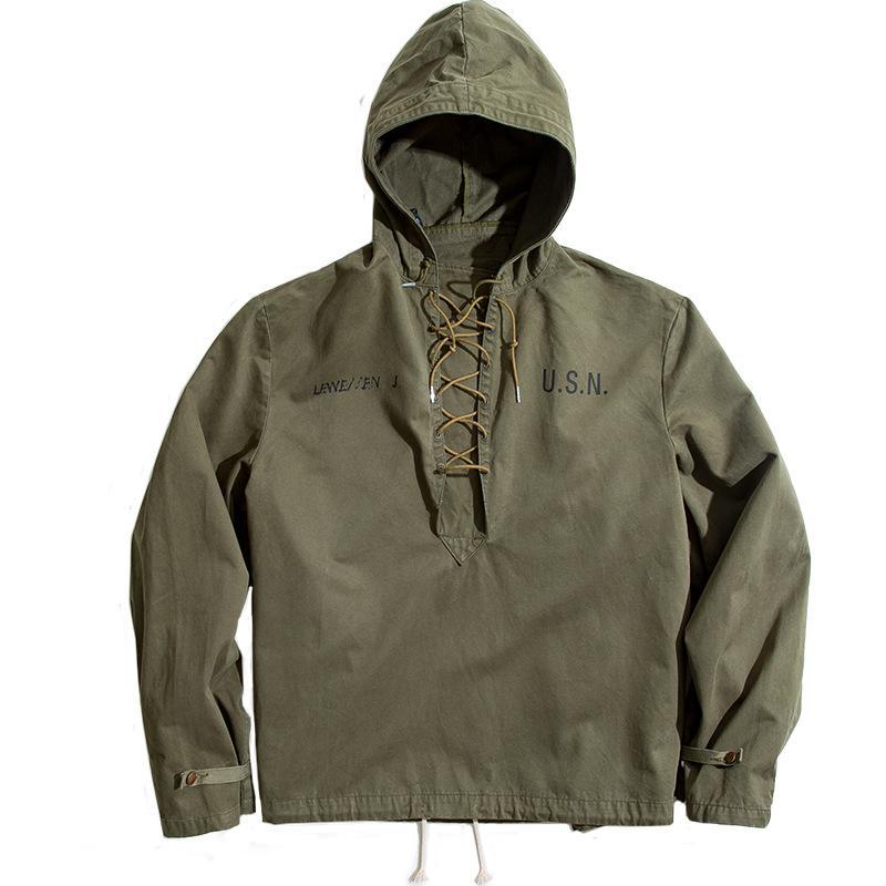 馬登工裝美式軍事風甲板服短款風衣外套衛衣男-Retro's Wear