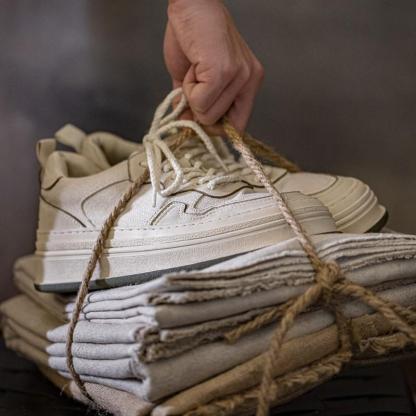 男鞋2023春季新款休閑鞋厚底增高運動鞋低幫小白鞋板鞋-Retro's Wear