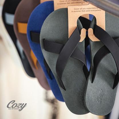 馬登男鞋 戶外穿沙灘涼鞋潮ins網紅室外橡膠一字涼拖鞋-Retro's Wear