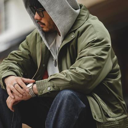 馬登工裝飛行員夾克加厚保暖棉衣口袋外套棉服男冬季-Retro's Wear