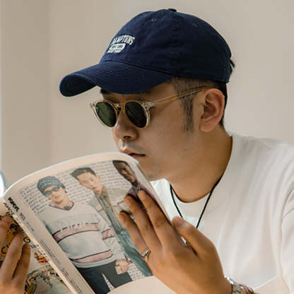 常春藤圓框眼鏡防藍光墨鏡板材眼鏡架-Retro's Wear