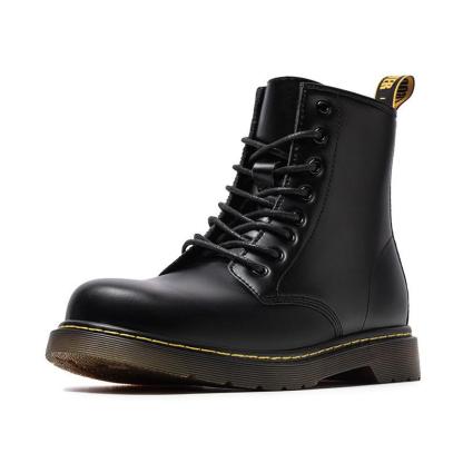 馬登男士新款馬丁靴男高幫英倫風中幫男靴皮靴秋季短靴工裝靴-Retro's Wear