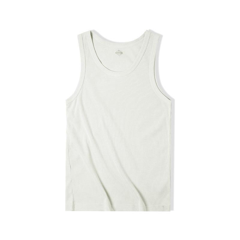 純色修身無袖棉背心T恤運動健身戶外內穿打底衫男夏-Retro's Wear