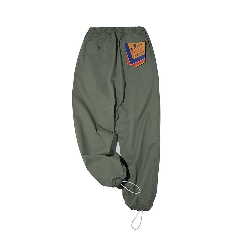 馬登工裝Easypants寬鬆休閒褲春秋軍綠鬆緊束脚長褲子男-Retro's Wear