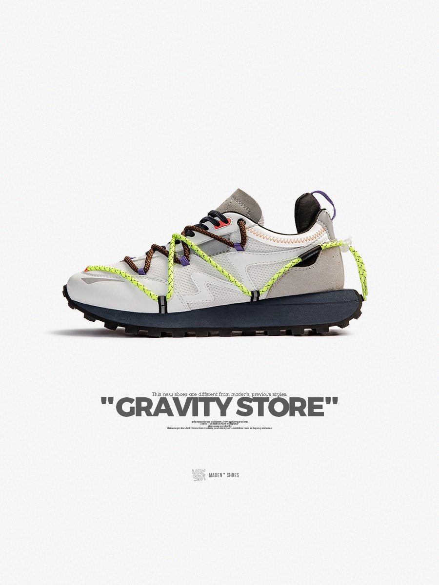 地心引力Gravity 2022夏季新款男鞋潮流反光三色拼接復古慢跑鞋子-馬登工裝