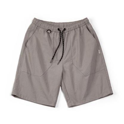 戶外休閑梭織短褲大口袋褶皺寬松直筒抽繩尼龍五分褲男-Retro's Wear