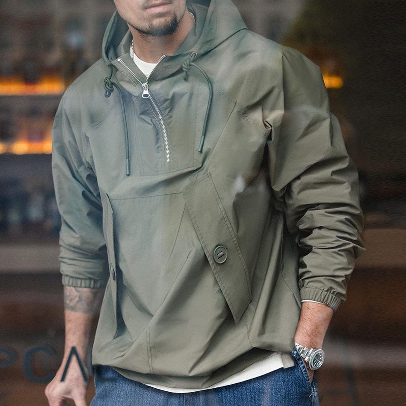 馬登工裝甲板服風衣惡劣天氣衛衣連帽防護外套山地師罩衫男夾克-Retro's Wear