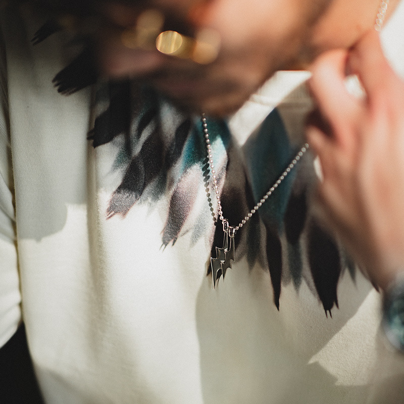 美式復古印第安羽毛印花短袖做舊寬鬆民族風T恤男夏-Retro's Wear