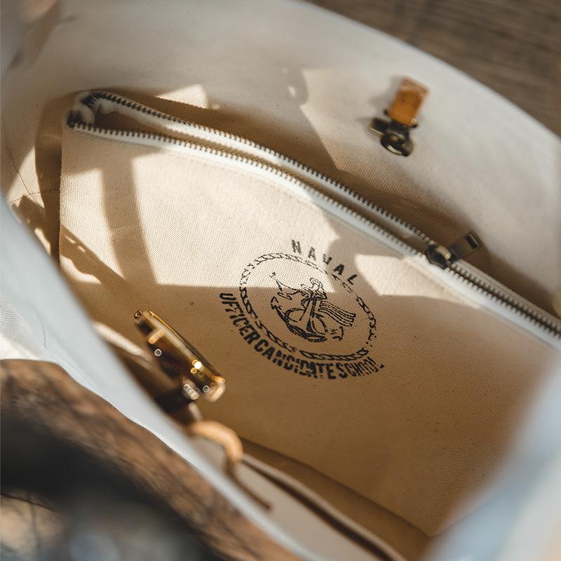 美式子母做舊印花工具包阿美咔嘰簡約斜挎包男-Retro's Wear