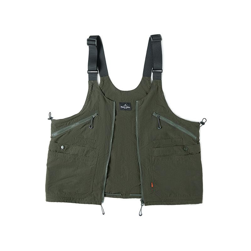 馬登工裝多口袋無袖尼龍馬甲背心戶外機能兩用挎包外套男-Retro's Wear