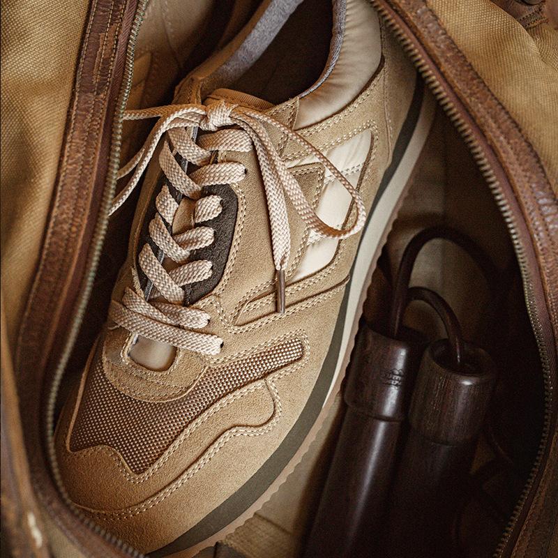 馬登工裝英訓鞋春季新款運動休閒男鞋低幫板鞋小眾阿甘鞋-Retro's Wear