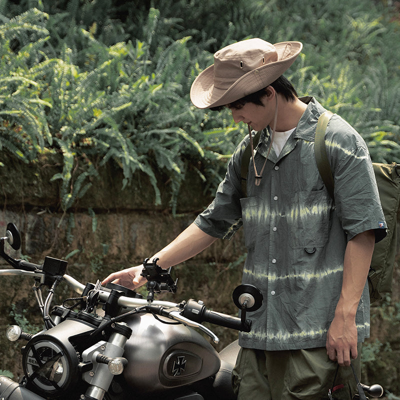 抽繩漁夫帽子男女百搭透氣防曬戶外登山釣魚帽-Retro's Wear