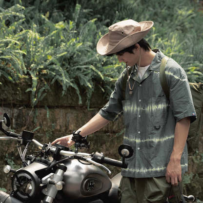 抽繩漁夫帽子男女百搭透氣防曬戶外登山釣魚帽-Retro's Wear