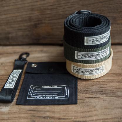 馬登工裝雙環扣尼龍帆布編織褲腰帶阿美哢嘰休閒皮帶男-Retro's Wear