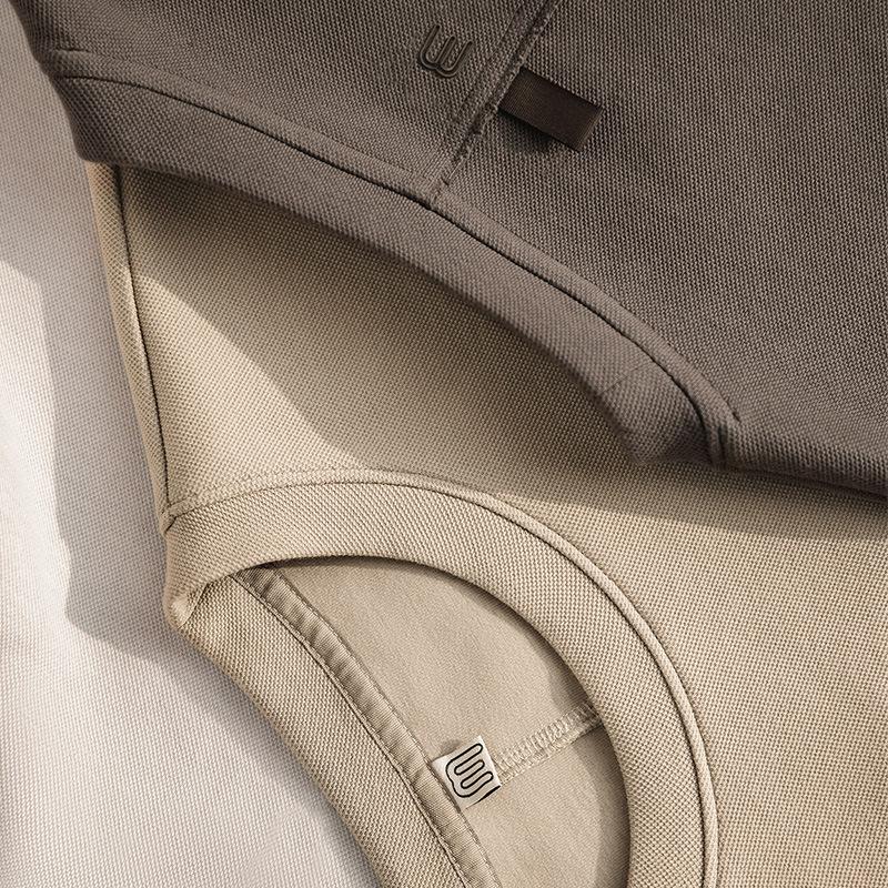 馬登工裝美式珠地空氣棉T恤春夏寬鬆廓形拼接免燙短袖TEE男潮-Retro's Wear