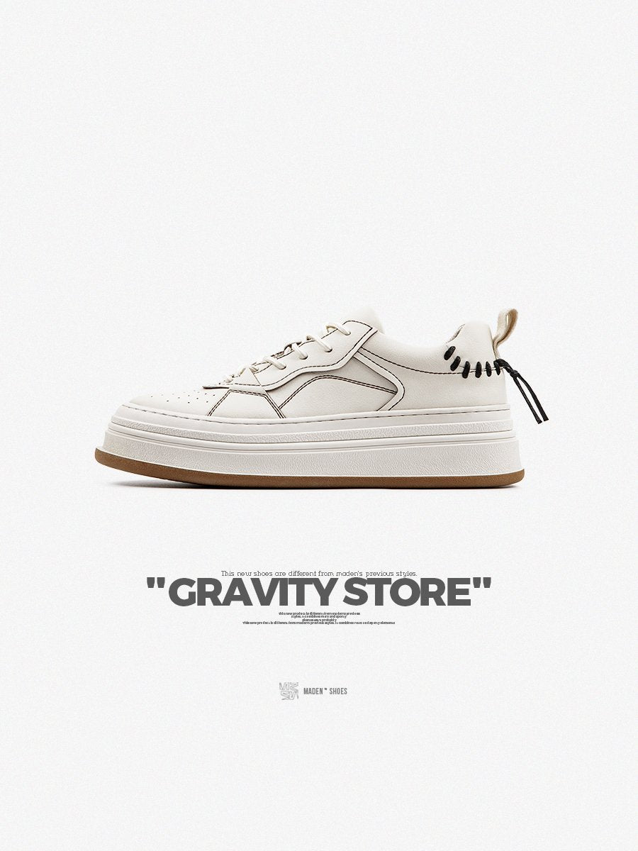 地心引力Gravity 「天空之境」新款厚底板鞋女休閑小白鞋情侶男鞋-馬登工裝