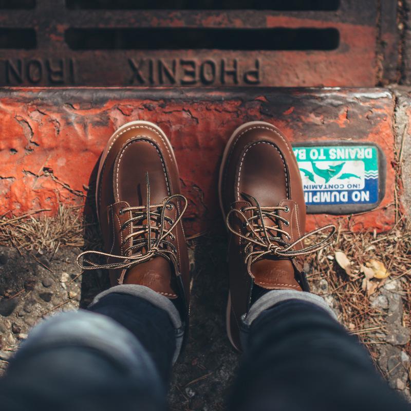 馬登新款馬丁靴秋冬中幫工裝靴潮英倫875靴子男高幫短靴-Retro's Wear