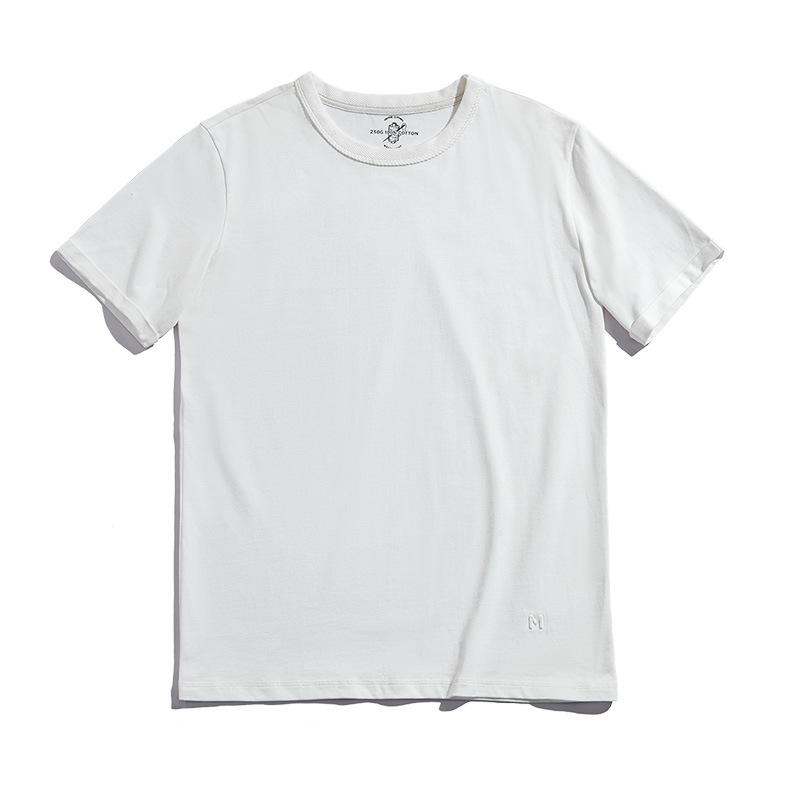 馬登工裝 美式32支白色t恤內搭二本針夏季短袖打底衫男體-馬登工裝