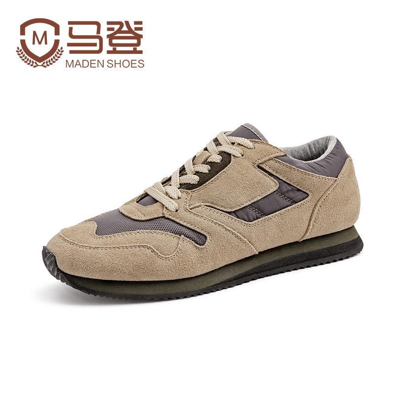 馬登工裝英訓鞋春季新款運動休閒男鞋低幫板鞋小眾阿甘鞋-Retro's Wear