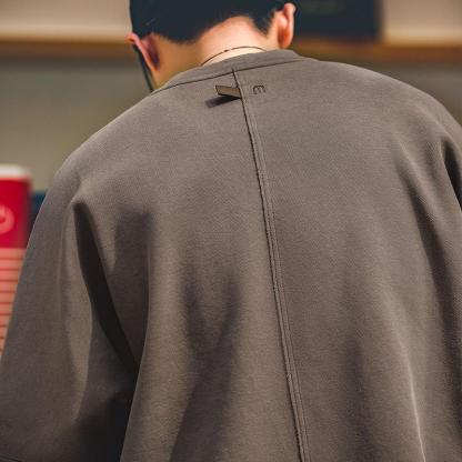 馬登工裝美式珠地空氣棉T恤春夏寬鬆廓形拼接免燙短袖TEE男潮-Retro's Wear