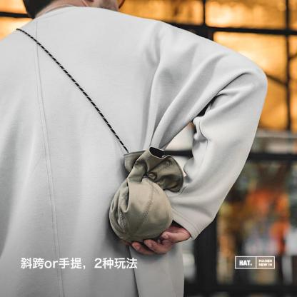 馬登工裝黑色兩用漁夫帽便攜手提零錢包錢袋帽遮陽帽子男女冬-Retro's Wear