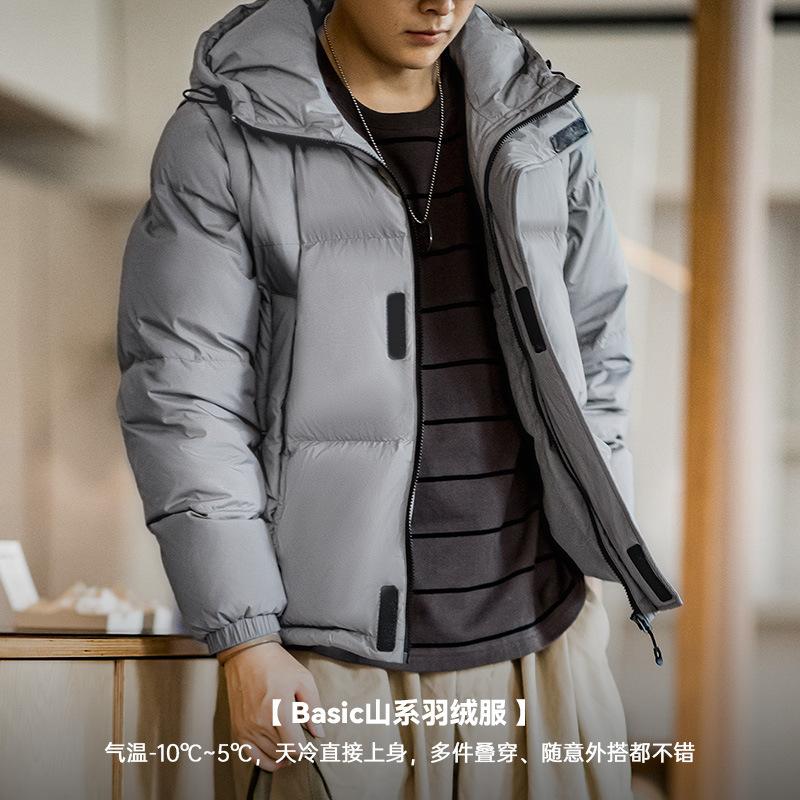 馬登工裝山系可拆卸羽絨服馬甲保暖機能連帽背心外套面包棉服男冬-Retro's Wear