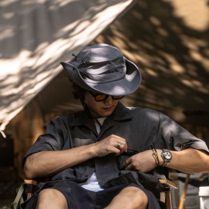 抽繩漁夫帽子男女百搭透氣防曬戶外登山釣魚帽-Retro's Wear