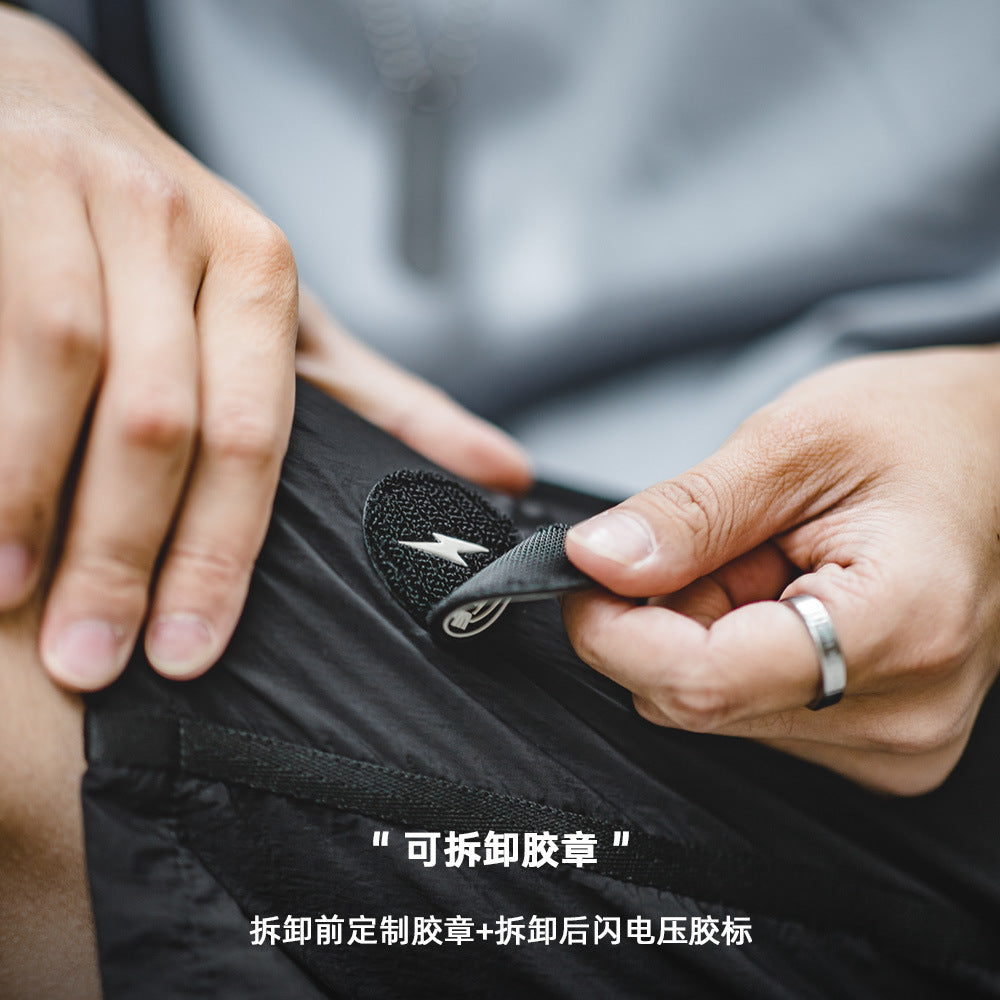 山系戶外輕薄尼龍短褲速幹機能褶皺肌理感五分中褲男夏-Retro's Wear