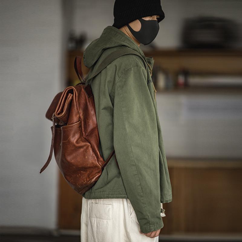 馬登工裝美式軍事風甲板服短款風衣外套衛衣男-Retro's Wear